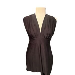 Y2K Black Tunic Top Size Medium